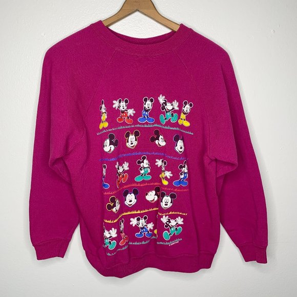 VTG Disneyland Mickey Crew Neck Sweatshirt S/M - Picture 1 of 4